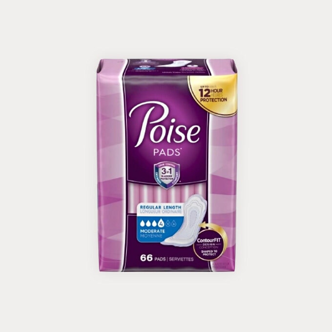 Poise Incontinence Pads, Moderate Absorbency, Regular Liberator Medical