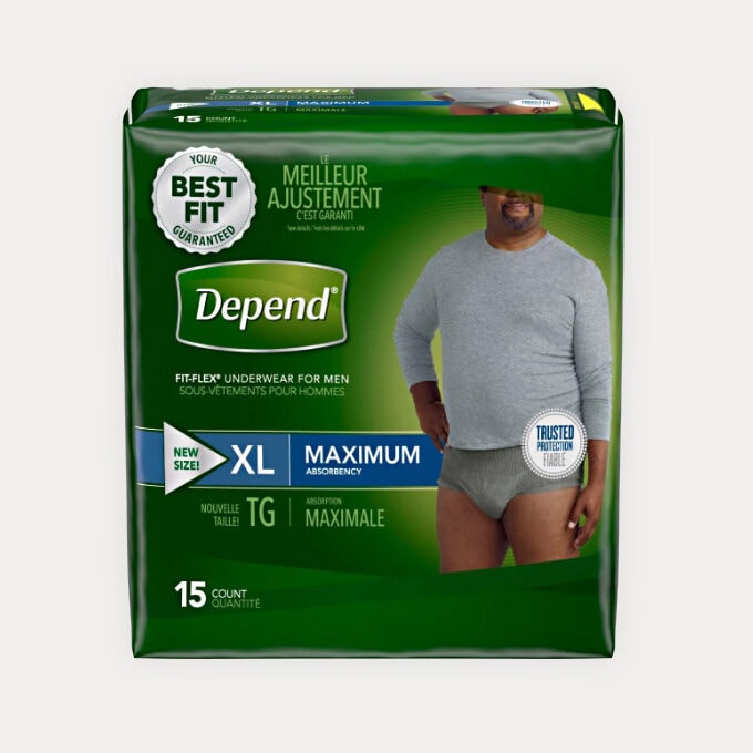 Depend FIT-FLEX Incontinence Underwear for Men, Maximum Absorbency