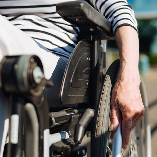 Closeup of Wheelchair